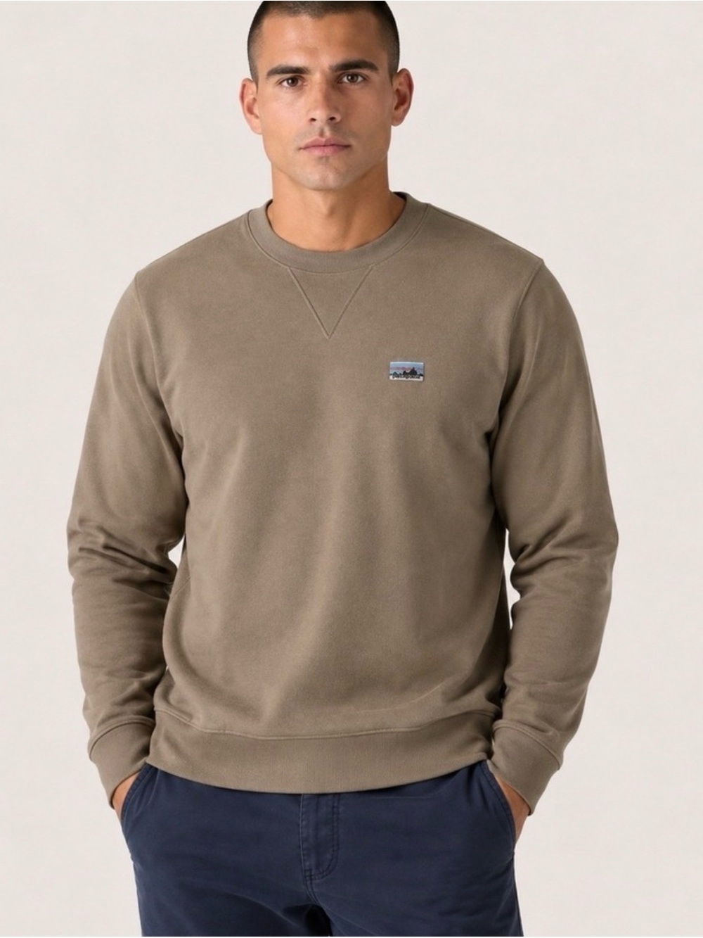 Patagonia Mens Daily Crewneck Sweatshirt Seabird Grey Large New